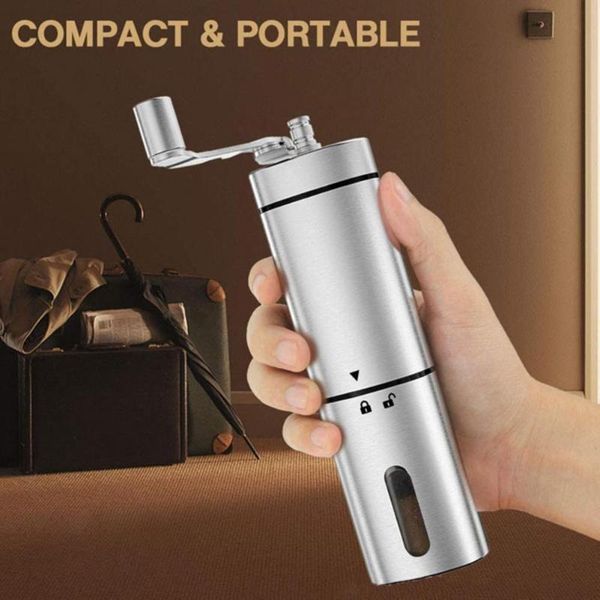 

manual coffee grinders stainless steel triangle kitchen hand crank bean mill grinder blender tool