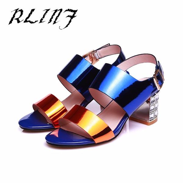 

rlinf 100% leather quality pointed toe high heels party shoes four seasons thick with high-heeled leather shoes size code 31-42, Black