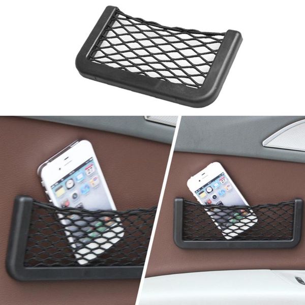 

car organizer net pocket storage bag seat side back phone holder 1pcs styling