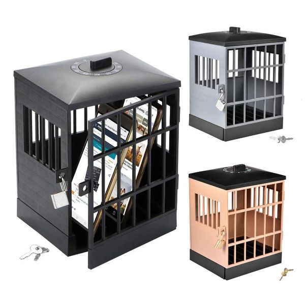 

cell phone repairing tools storage case jail with timer lock up office smartphone stand holder mobile accessories for home classroom party