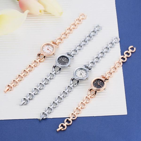 

wristwatches fashion bracelet watch women alloy luxury quartz wristwatch classic gold ladies casual business, Slivery;brown