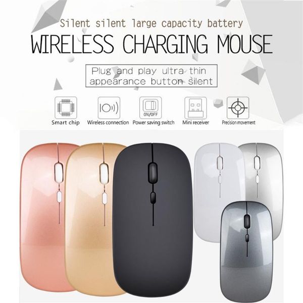 

2.4ghz wireless mouse rechargeable wireless mouse charging silent with usb receive 500mah ergonomics optical mouse#bl5