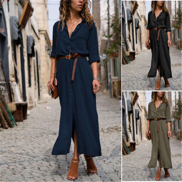 

autumn and winter fashion loose long sleeve shirt dress, Black;gray