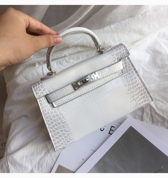 

kelly women's 2019 new korean versatile portable messenger bag mini crocodile