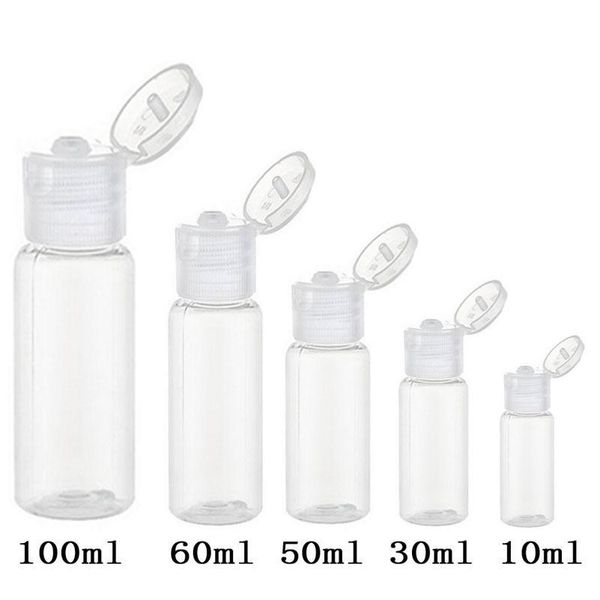 

50pcs10 30 50 60 100ml empty transparent plastic bottle cap water bottle travel cosmetic lotion packaging c jllhmb