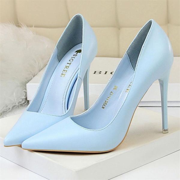 

dress shoes 2021 woman fetish .5cm high heels scarpins female blue pink yellow stiletto wedding valentine luxury designed pumps, Black
