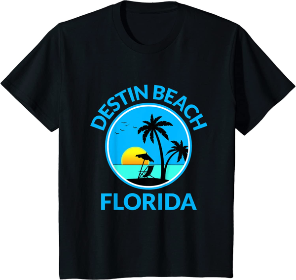 

men's t-shirts destin beach vacation florida souvenir gift t-shirt geometric graphic fashion, White;black