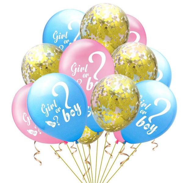 Party-Dekoration, 30,5 cm, Fragezeichen, Junge oder Mädchen, Konfetti, Pailletten, Babyparty, Sex, Geschlecht, offenbaren, Ballon, Geburtstagsdekorationen, Erwachsene und Kinder