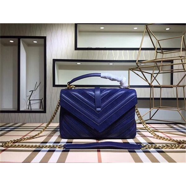 

classic genuine leather v striped chain strap shoulder handbag flap satchel bags crossbody handbags shopping tote