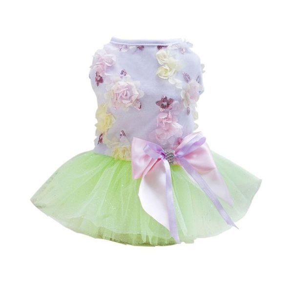 

dog apparel pet bow tutu dress lace skirt puppy cat princess clothes summer party dresses