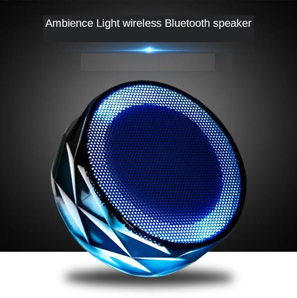 

new style colorful light wireless bluetooth speaker subwoofer small steel gun card instert outdoor mobile phone computer loud so