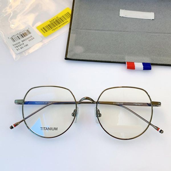 

fashion sunglasses frames thom brand design eyeglasses round optical titanium ultra-light frame men women glasses myopia prescription with o, Black