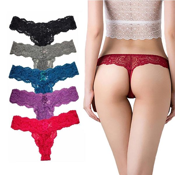 

women's panties lace g-string underwear women black t-back briefs lingerie knickers g string thongs, Black;pink