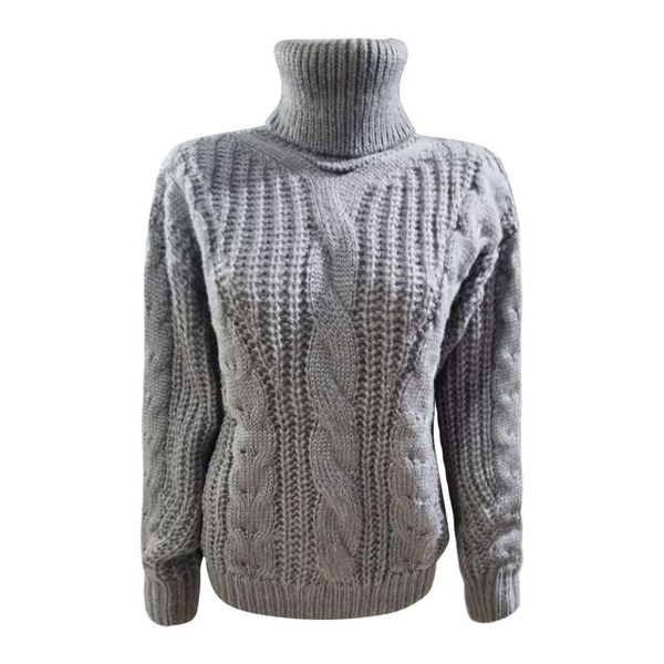 

2021 autumn winter fashion women knitted sweater solid knitting turtleneck sweaters long sleeves blouse sweater new, White;black