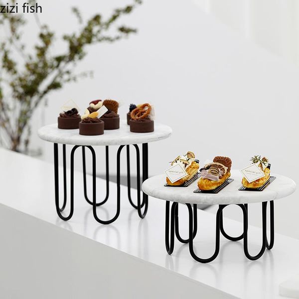 

baking & pastry tools creative marble cake stand afternoon tea iron art dessert fruit wedding pan kitchen utensils home decoration