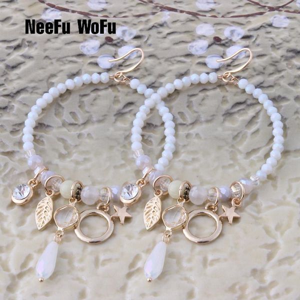 

dangle & chandelier neefu wofu long crystal earring big earrings nationality manual for woman natural stone brinco ear oorbellen, Silver