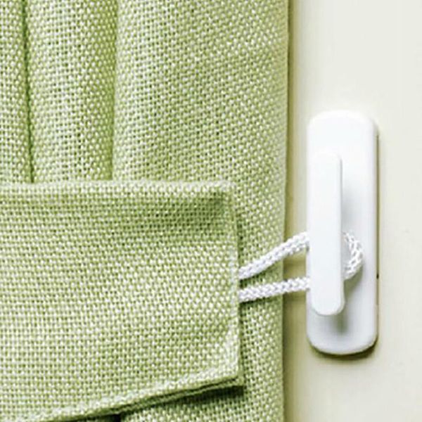 

2pcs/set simple curtain hook durable paste type plastic fixed strong adhesive key home curtain hook