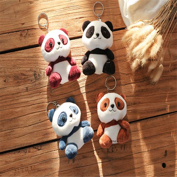 

4colors panda 12cm approx. plush stuffed doll toy