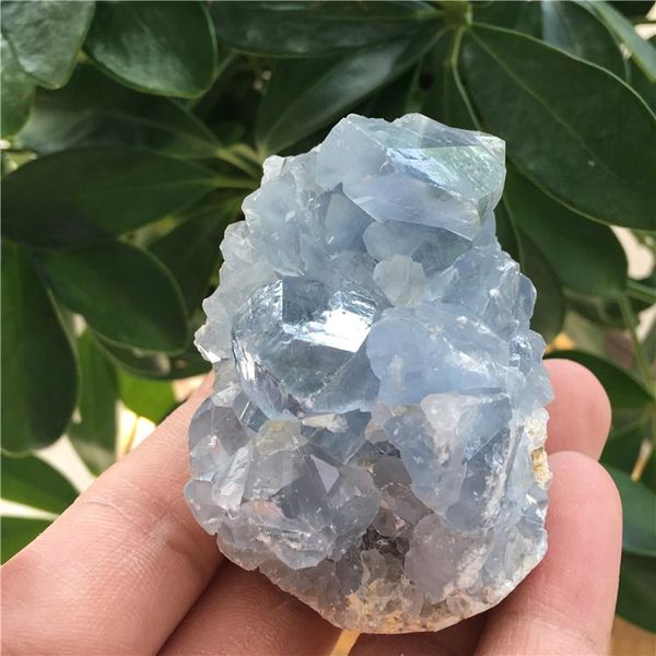 

decorative objects & figurines natural blue celestite crystal cluster mineral specimen for decoration