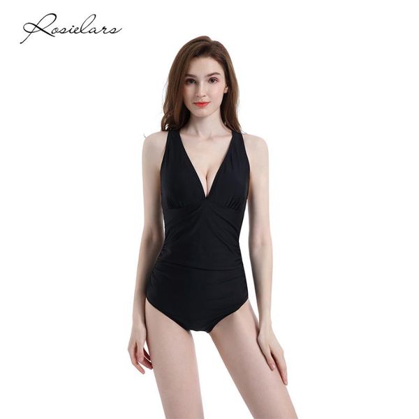 

one-piece suits 2021 rosielars summer beachwear one piece women swimsuit back crochet knot swimwear bathing