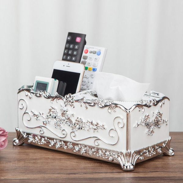 

tissue boxes & napkins box carton drawing room tea table multi-function remote control receiving creative grid corton