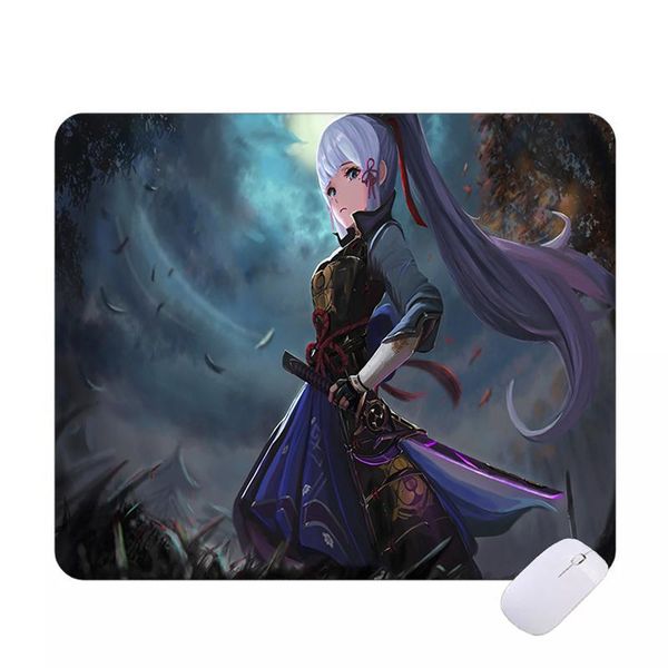 

mouse pads & wrist rests genshin impact pad small size game mousepad gaming keyboard table mat natural rubber office decoration carpet