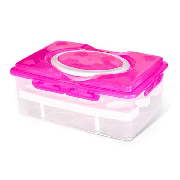

household new kitchen two layer 24 eggs plastic chicken holder storage portable container carrier case