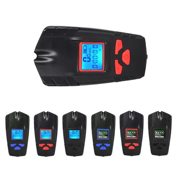 

usb rechargeable bike led headlight bicycle front lamp 6-sound lamp speedometer