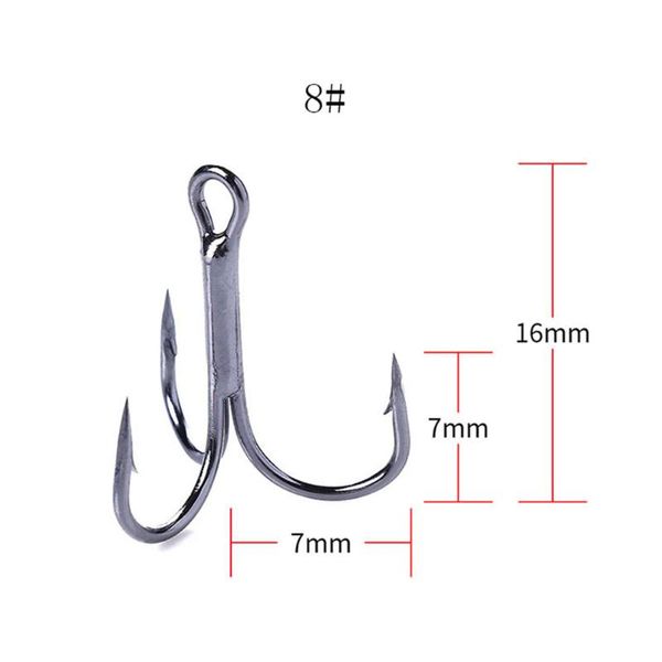 

fishing hooks 20pcs/set sports artificial lure catching durable hook tackle trap feather three body outdoor equipment seawater boat