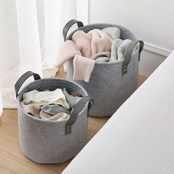 

toiletry kits noenname-null 1pc foldable large felt washing clothes laundry basket bin hamper storage bags organizer