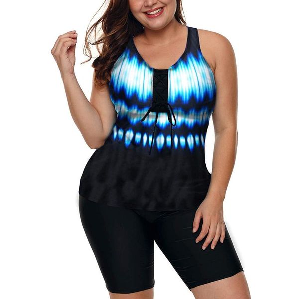 

women's swimwear jaycosin plus size tankini 2021 swimsuits women swimsuit tummy control with shorts two piece bathing suit biquini, White;black