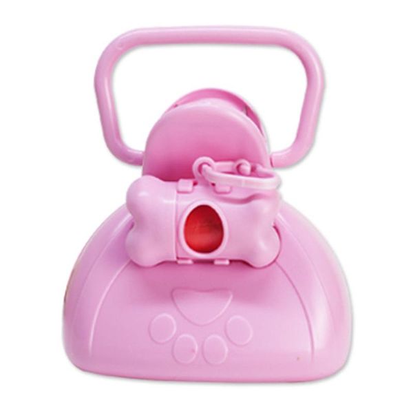 

dog pet travel foldable urinal with 1 roll garbage bag, stool spoon cleaning, pick up fecal cleaner