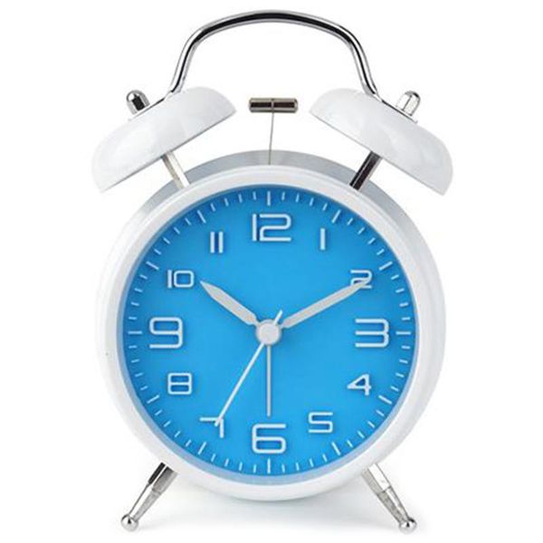 Altri accessori per orologi Sveglia forte per chi dorme profondamente Orologio a campana doppia retrò da 4 pollici con retroilluminazione Camera da letto e decorazioni per la casa blu