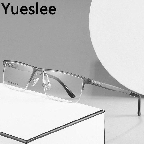 

aluminum men glasses optical computer frame lock blue light myopia fashion clear korea gaming eyewear sunglasses, White;black