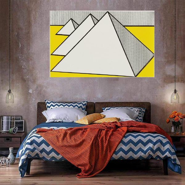 

roy lichtenstein "the great pyramid" home decoration handcrafts /hd print oil painting on canvas wall art canvas picture 210220