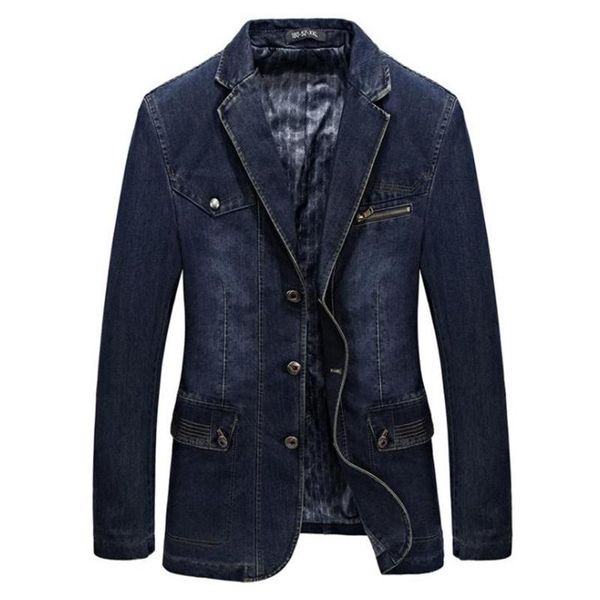 

men's suits & blazers 2021 autumn casual blazer three-button slim denim, White;black