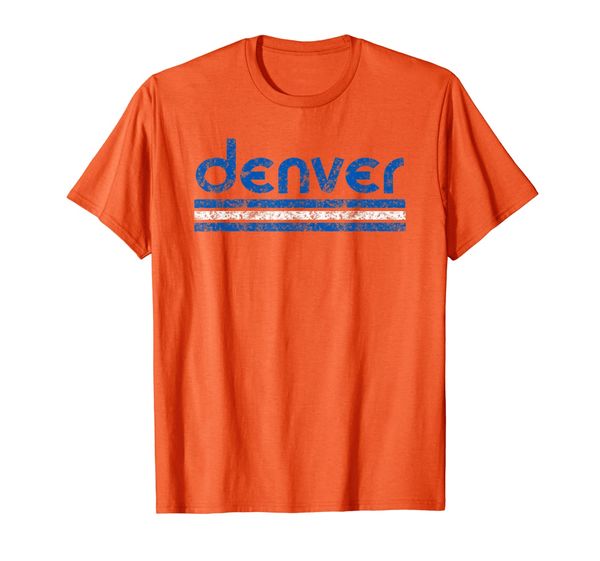 

denver colorado retro t shirt vintage weathered throwback, White;black
