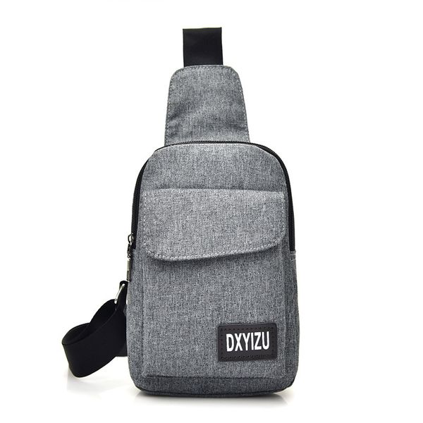 

new men's chest bag leisure large capacity canvas polyester anti splash travel women's single shoulder backpack