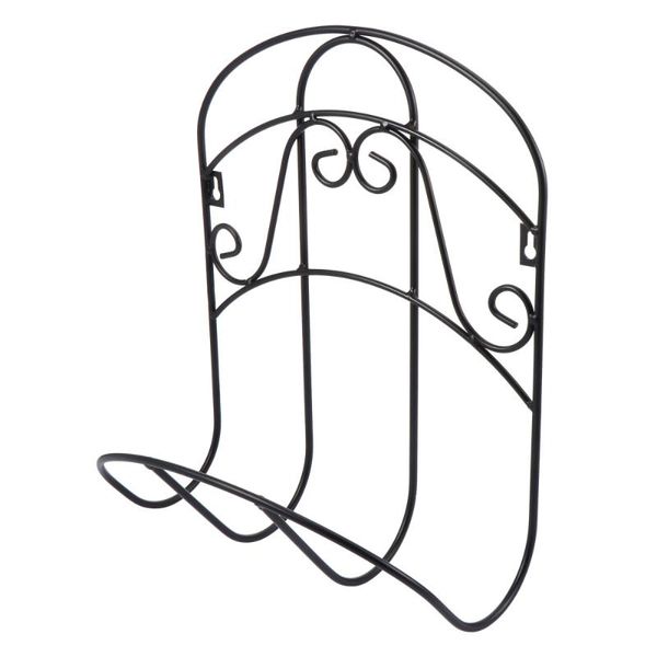 

hangers & racks wall mounted garden hose storage stand bracket hanging rack (black)