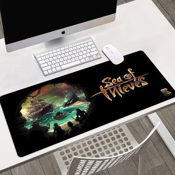 

mouse pads & wrist rests desk-mat sea of thieves pad large size anti-slip mousepad natural rubber gamer desk mat for mini pc complete carpet