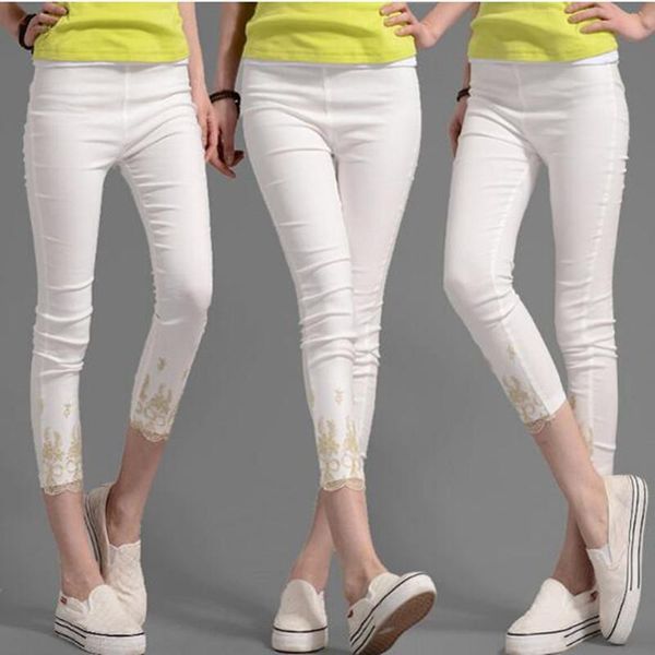 

women's pants & capris clothing 2021 slim female summer women leggings thin, Black;white