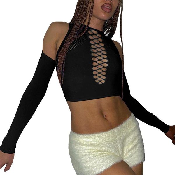 

women's t-shirt women shirt, long sleeve round neck cutout off shoulder solid color elastic casual party street short, White