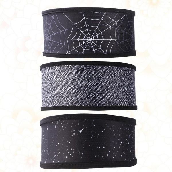 

3pcs sport headband widened sweat-absorbing anti elastic sweatband hair band for running yoga cycling fitness, Yellow;black