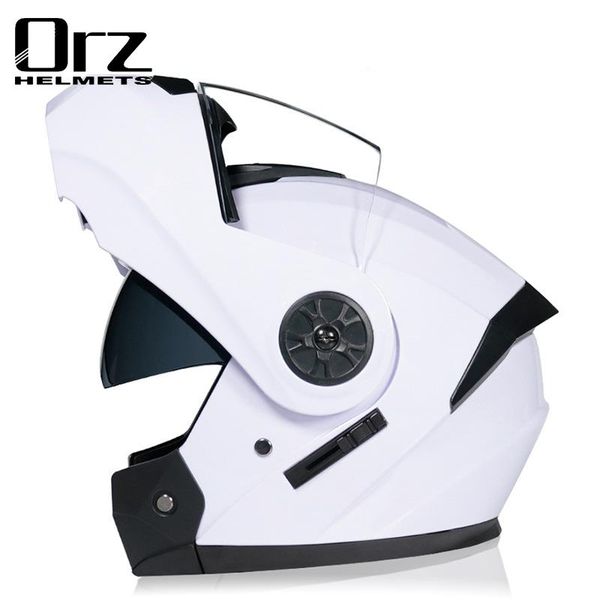 

motorcycle helmets orz 2021 flip up helmet motorbike modular dual lens motocross moto crash full face casco casque