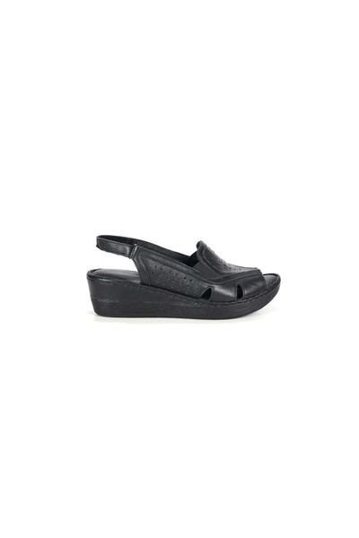 

sandals women's high outsole leather erc-skin-black-37