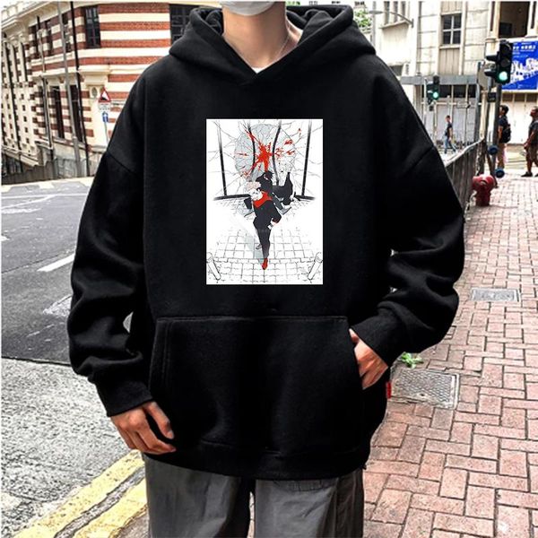 

women's hoodies & sweatshirts jujutsu kaisen fushiguro pattern streetwear japanese anime long sleeves sweatshirt oversized fashion ma, Black