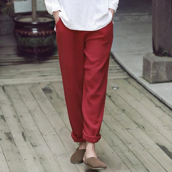 

summer autumn cotton linen casual womens capri chinese style trousers sweatpants plus size black white 6xl 7xl 8xl