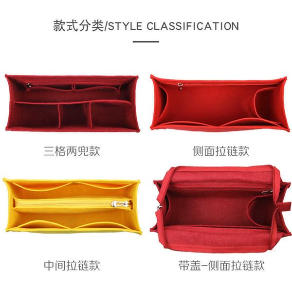 

cases felt cosmetic storage fashion women travel convenient inner bag