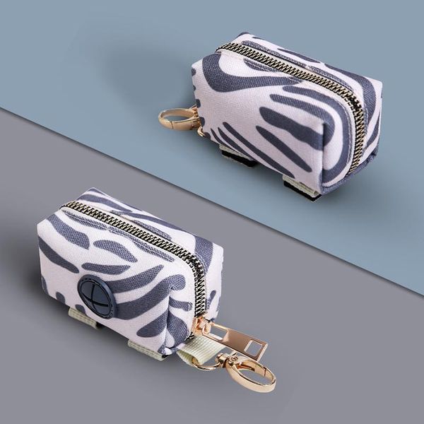 

storage bags dog poop bag dispenser with used waste holder carrier elastic strap & metal carabiner greatly for leash k9s