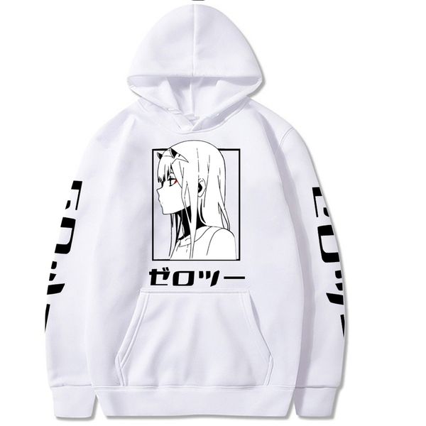 

darling in the franxx men women hoodi sweatshirts zero two hoodie, Black